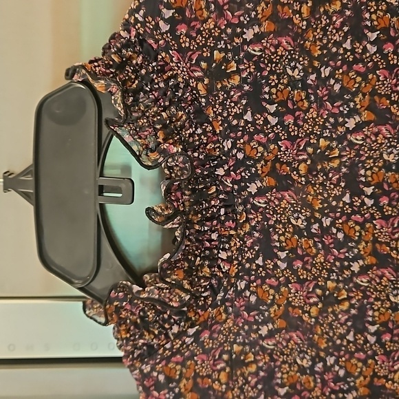 💕SANCTUARY💕 Mock Neck Georgette Maxi Dress ~ Micro-Floral Print 4 NWOT - Picture 5 of 8